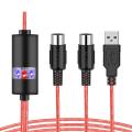 Usb Midi Cable Midi to Usb Cable for Editing&recording 2m(red)