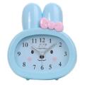 Cute Rabbit Bedside Creative Mute Small Alarm Clock Children Blue