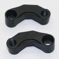 Pair Motorcycle Mirror Extender Risers Universal Adapter M10 Black