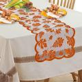 Autumn Decoration Thanksgiving Table Runner Maple Leaf Lace