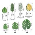 78 Pieces 8 Kinds Artificial Palm Leaves with Stems