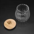 Sealed Transparent Glass Seasoning Pot with Lid,tea Storage Jar, A