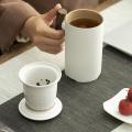 Ceramic Mug Office Tea Cup with Cover Filter Liner Ceramic Mug -c