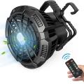 Portable Camping Fan Rechargeable,with Led Light,remote Control Fan