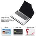 2 Pieces Of Pu and Steel Card Holder, for Men and Women (gray, Black)