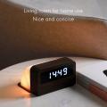 Time Light Electronic Alarm Clock Book Light Small Clock Black