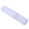 Toothbrush Case Stretchable Toothpaste Holder Transparent White