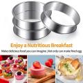 7pcs Double Rolled Tart Rings Mousse Ring Cake Mold for Baking Tool