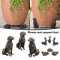 Dog Shaped Statue Flower Pot Feet Support Foot Garden Decor
