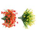 4 Bunches Artificial Fake Flowers Anthurium Plants Plastic Shrubs