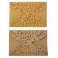 10pcs Carved Butterflies Invitation Card for Wedding: Golden Yellow