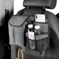 Car Seat Back Multi-pocket Pack Bag Car Interior Accessories Black