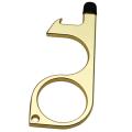 Non-contact Keychain Press Screen Isolation Bottle Opener, Gold