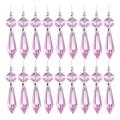 20pcs Crystal Chandelier Icicle Prisms Lamp Candelabra Replacement