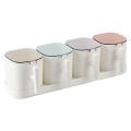 Spices Box Pepper Spice Shaker Kitchen Condiment Jars with Spoons E