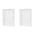 2x 180x180cm Peva Waterproof Shower Curtain Transparent White