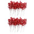 Artificial Christmas Red Berries Stems for Christmas Tree Ornaments