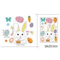 Easter Window Stickers Colorful Rabbit Wall Stickers Home Decals