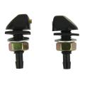 2 Pcs Black Plastic Windshield Washer Spray Nozzle for Bmw Pair