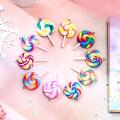 Colorful Lollipops Clay Pendant Candy Lollipop Charms(30 Pieces)