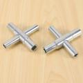 2pcs 4-way Sillcock Wrench Silver Water Utility Key for Hose Spigot