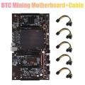 H61 X79 Btc Mining Motherboard with 5x8pin to Dual 8pin Cable for Btc