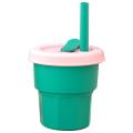 Misuta Mini Silicone Cup with Straw and Lid Cup,kid Drinking Bottle 2