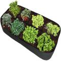 2 Pcs Grow Bag Fabric 4/8-hole Rectangular Container Planting Bag