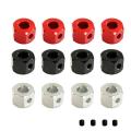 20pcs 5mm to 12mm Combiner Wheel Hub Hex Adapter for Wpl Rc Car,black