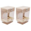 2pcs Automatic Bird Feeder,for Parrot Canary Food Container