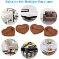 Furniture Cups Bed Stoppers 4 Pcs for All Floors & Wheels (brown)