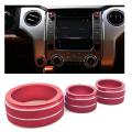 Air Conditioner Volume Knob Ring for Toyota -tundra 2014-2021, Red