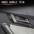 Black Car Inner Door Handle Trim Pull Grab Panel Handle Cover Rhd