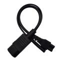 Y Type Splitter Power Cord ,iec320 C14 Plug 3-prong Male Power Cable