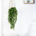 2pcs Artificial Fake Hanging Plants for Garden Hanging Basket Decor