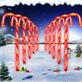 Christmas Pathway Lights, 10 Sets Candy Cane Lights Us Plug