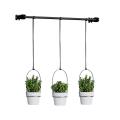 Triflora Hanging Planters for Indoor Plants Or Herbs, Black