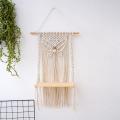 Macrame Wall Hanging Shelf - Crochet Woven Hanging Wall