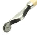 1pc Wood Handle Overneedle Wheel Needle Spacing Perforating Tool