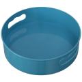 Rotating Tray for Spice Jar Food Non Slip Dried Storage Plate, Blue