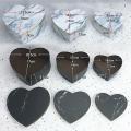 3pcs Heart Shaped Gift Box Marbled Flower Container-black