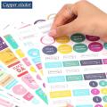 24 Sheets Planner Stickers Monthly Tabs for Diy Calendar, Stickers