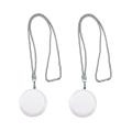 2pcs Personal Wearable Air Purifier Necklace Mini Air Freshener White