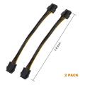 2 Pack Graphics Card 6 Pin to 8 Pin Pcie Adapter Power Cable 7.8 Inch