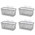 Metal Hanging Wire Basket with Hooks for Organizer Holder 4 Pack