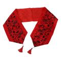 Fashion Accessories Flower Tablecloth Table Runner (dark Red)