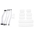 8pcs Pp Cable Comb Motherboard 6/8/24 Pin for 2.5-3.4mm Cable White