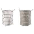 2pc Freestanding Laundry Basket with Handle, Collapsible