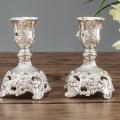 2pcs Metal Candle Holders Wedding Candlestick Home Decor Gold L