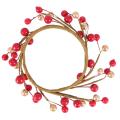 3pcs Candle Rings for Pillars,red and Gold, Wreaths for Christmas